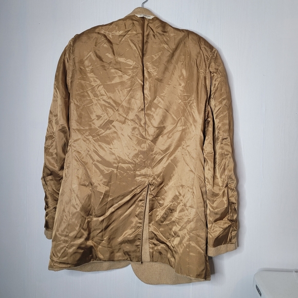 Barrister Sport Coat Mens Tan 100% Camel Hair Wood Buttons Blazer Jacket Vintage - Picture 6 of 16